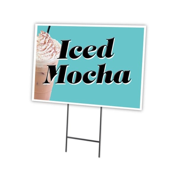 Signmission Iced Mocha Yard Sign & Stake outdoor plastic coroplast window, C-1216-DS-Iced Mocha C-1216-DS-Iced Mocha - main